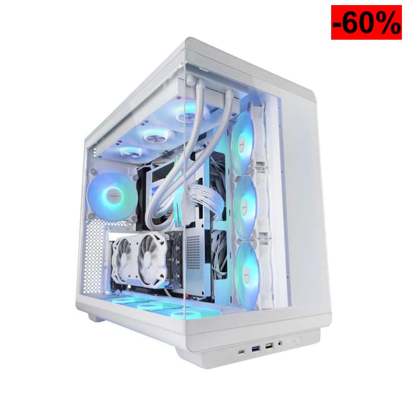 Mars Gaming MC-REV, Caja Gaming ATX, Doble Cristal Templado, 3x Ventiladores ARGB Invertidos 12cm