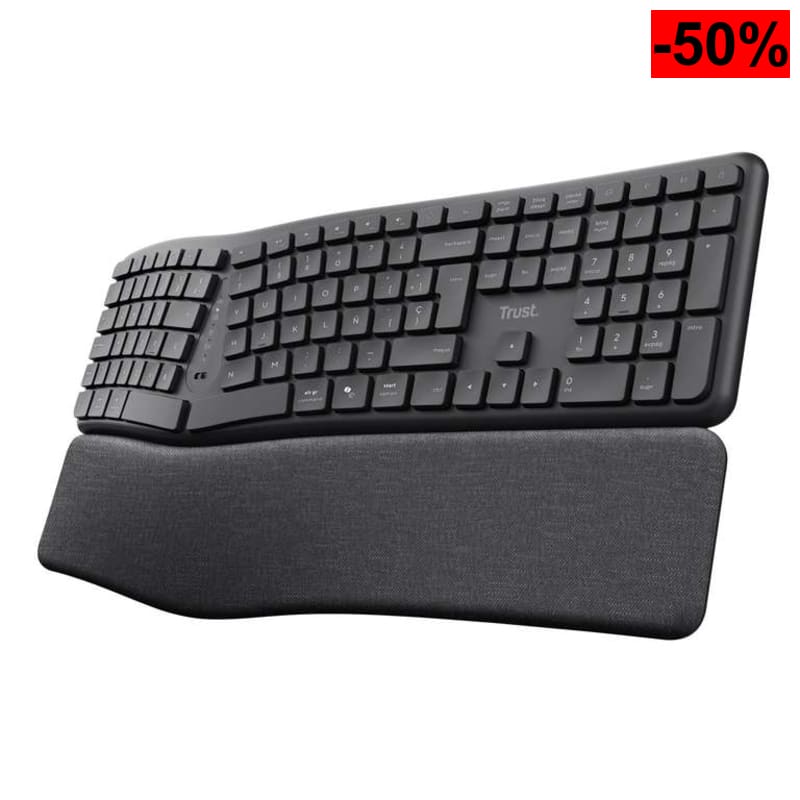 Trust Arvia Teclado Ergonómico Inalámbrico QWERTY Español - oferta Amazon