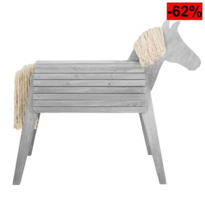 Caballo de juego para jardín de madera maciza Caballo de volteo par…