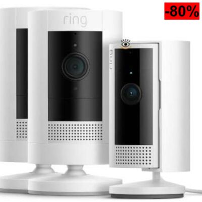 Ring Cámara exterior con batería Pack de 2