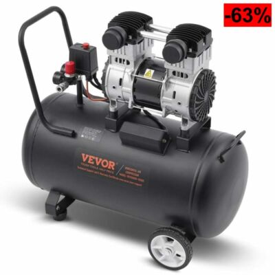 VEVOR Compresor de Aire sin Aceite 60 L