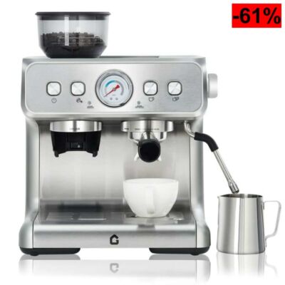 Garvee Cafetera Espresso Con Portafiltro y Molinillo De Café Espuma…
