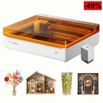 XTool M2 10W Grabadora láser cerrada Clase 1 con impresora CMYK y d…
