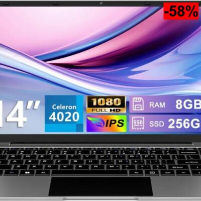 2026 Ordenador Portátil 14" Win11 8GB 256GB SSD